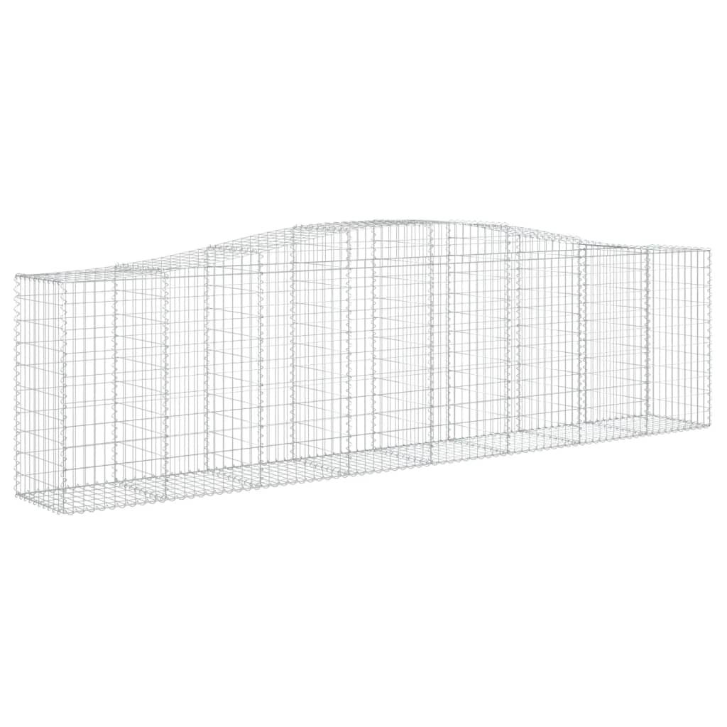 vidaXL Coșuri gabion arcuite 5 buc, 400x50x100/120 cm fier galvanizat