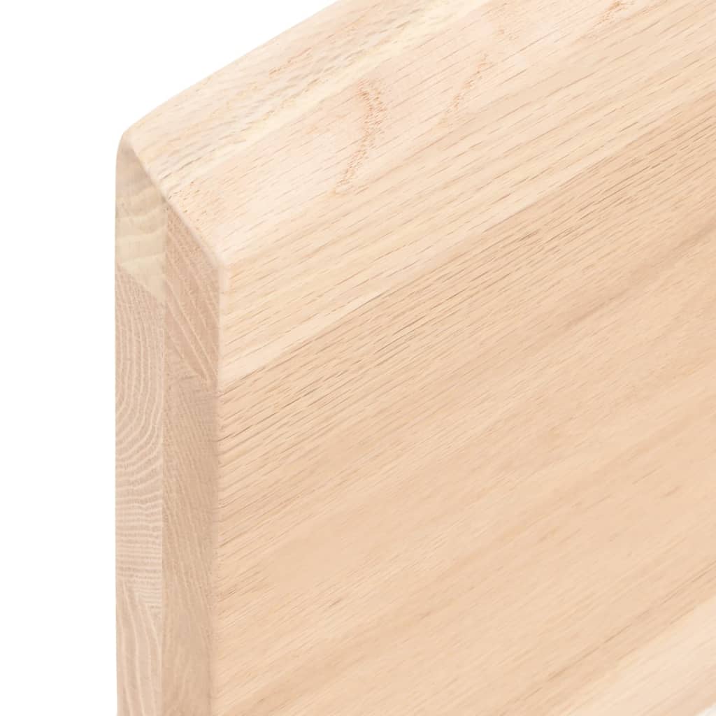 vidaXL Blat de masă, 120x40x(2-4) cm, lemn masiv de stejar netratat