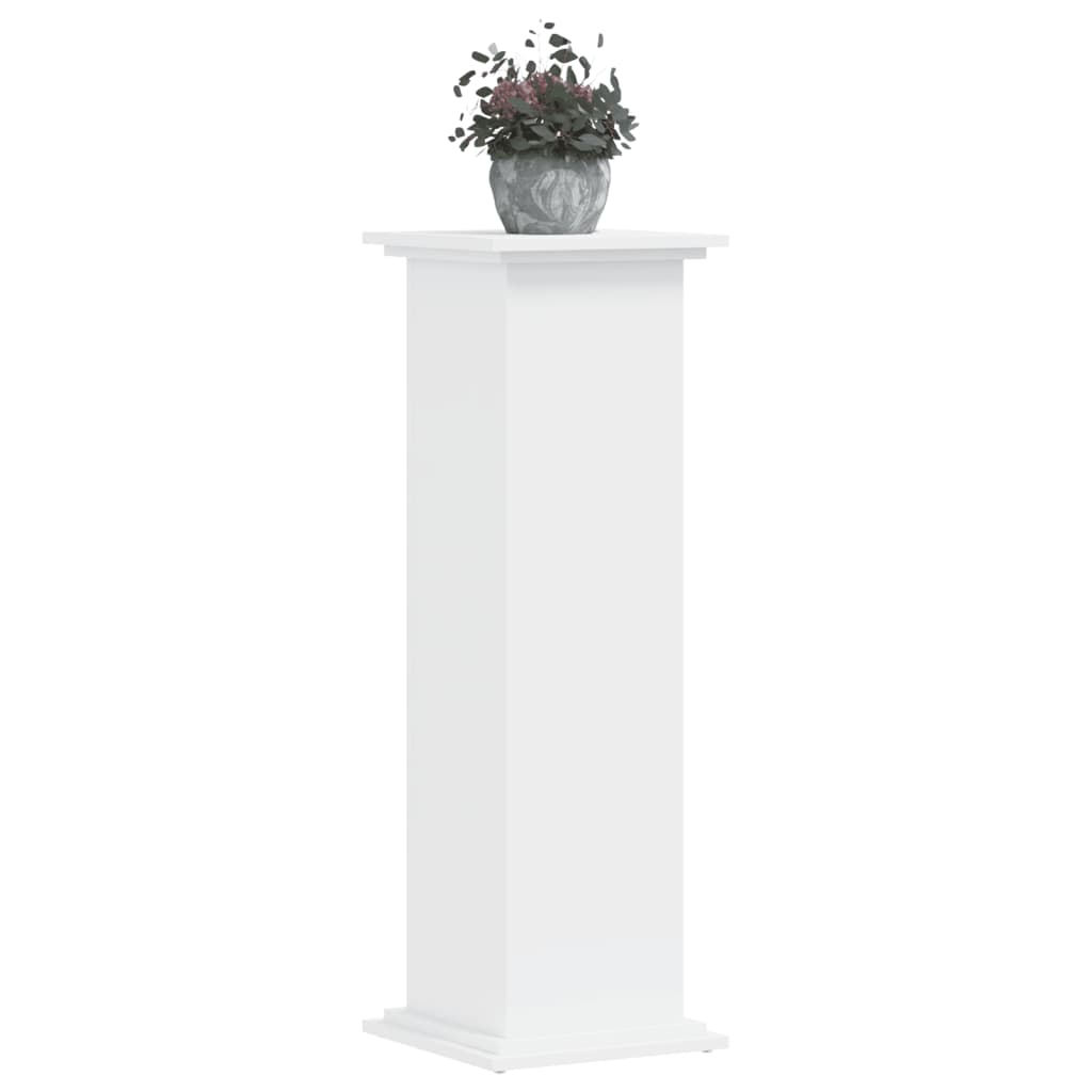 vidaXL Suport de plante, alb, 33x33x100 cm, lemn prelucrat