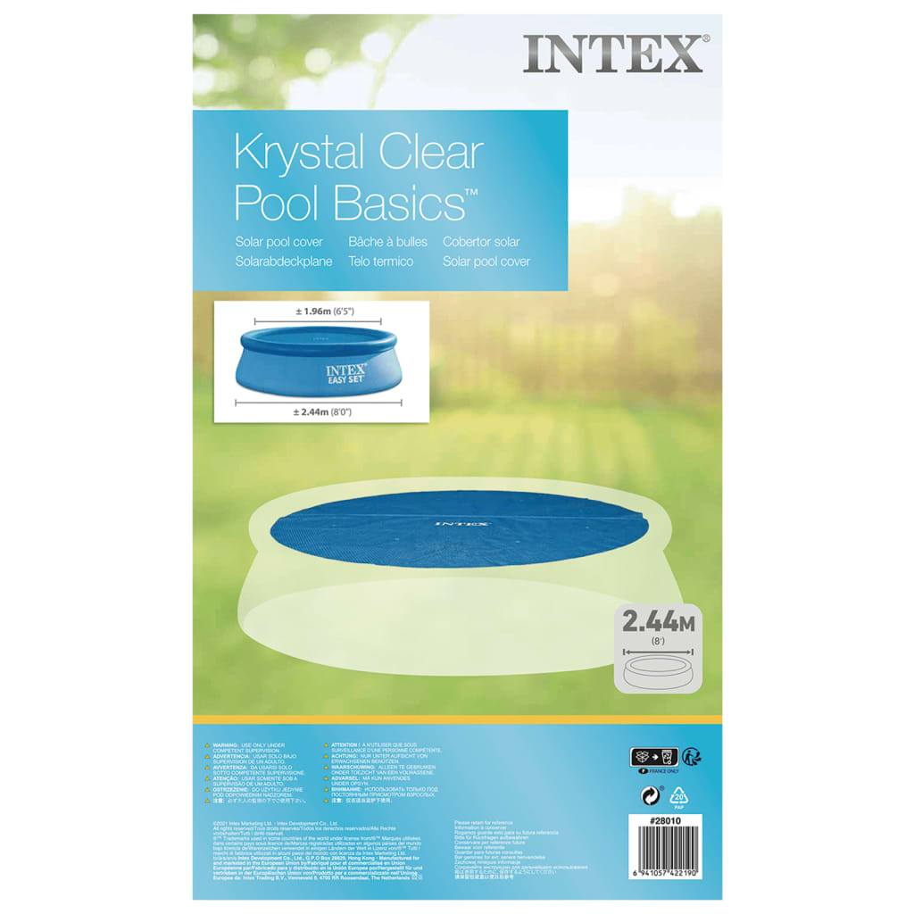 Intex Prelată solară de piscină, albastru, 206 cm, polietilenă