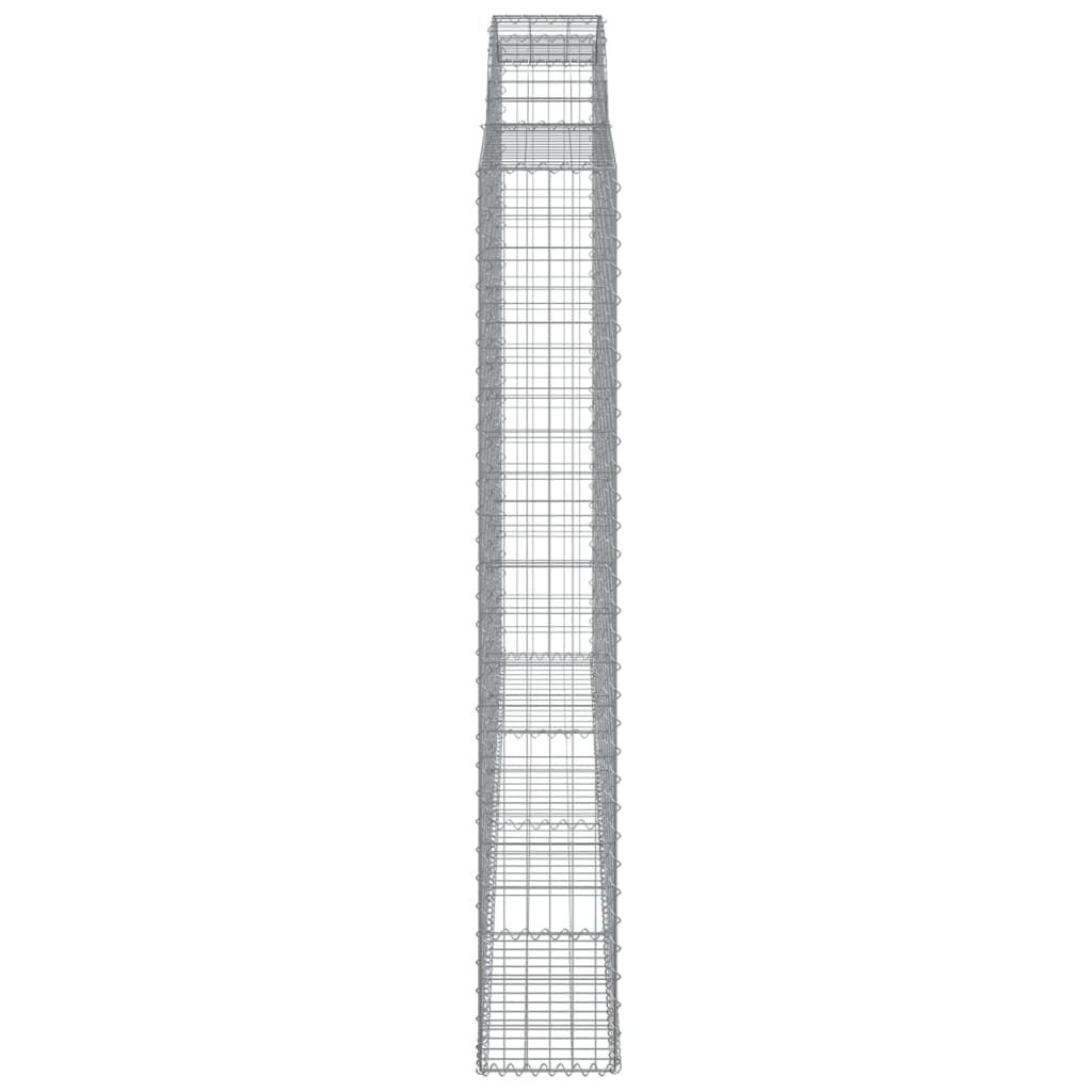 vidaXL Coș gabion arcuit, 300x30x200/220 cm, fier galvanizat