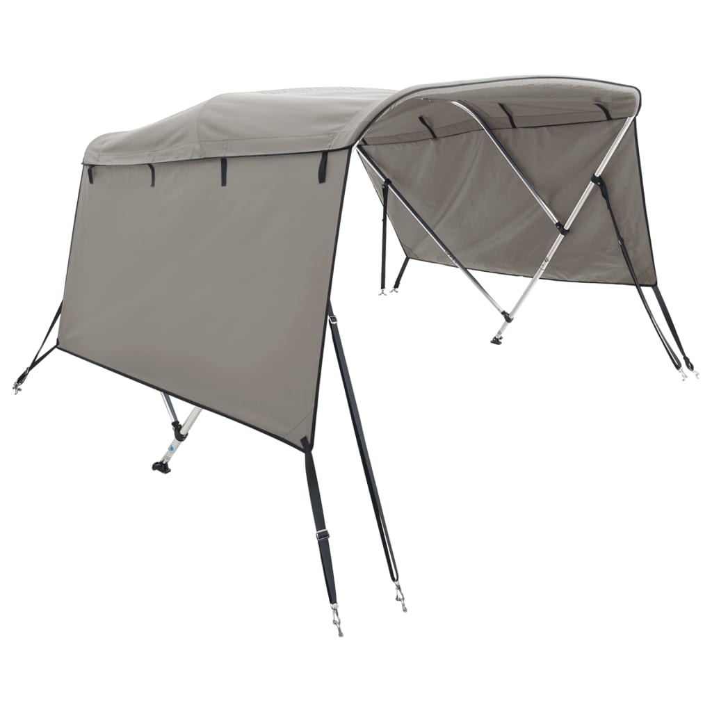 vidaXL Parasolar Bimini 3 arcuri pereți laterali, 183x(154-167)x137 cm