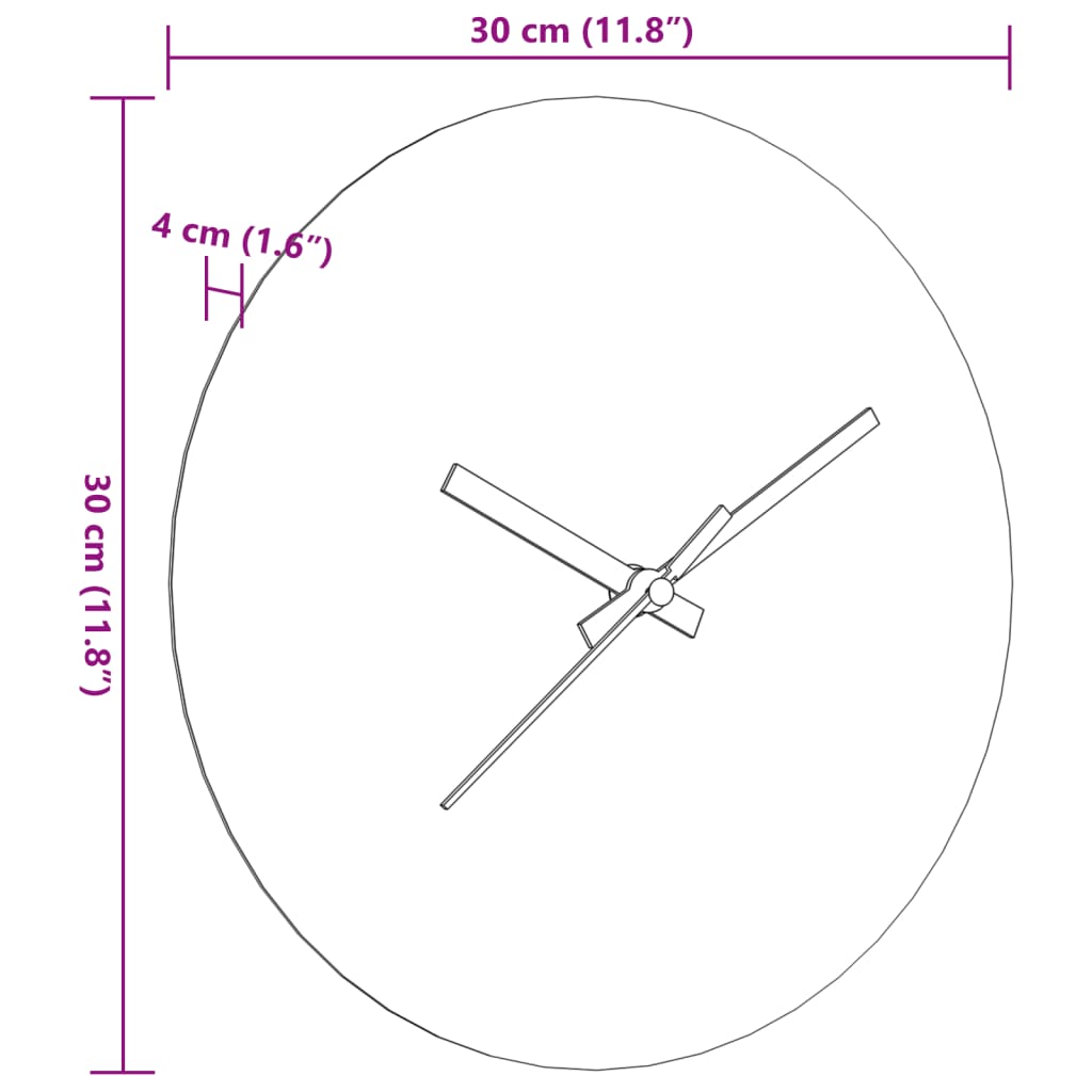 vidaXL Ceas de perete cu scale luminoase și indicatori, maro, Ø30 cm