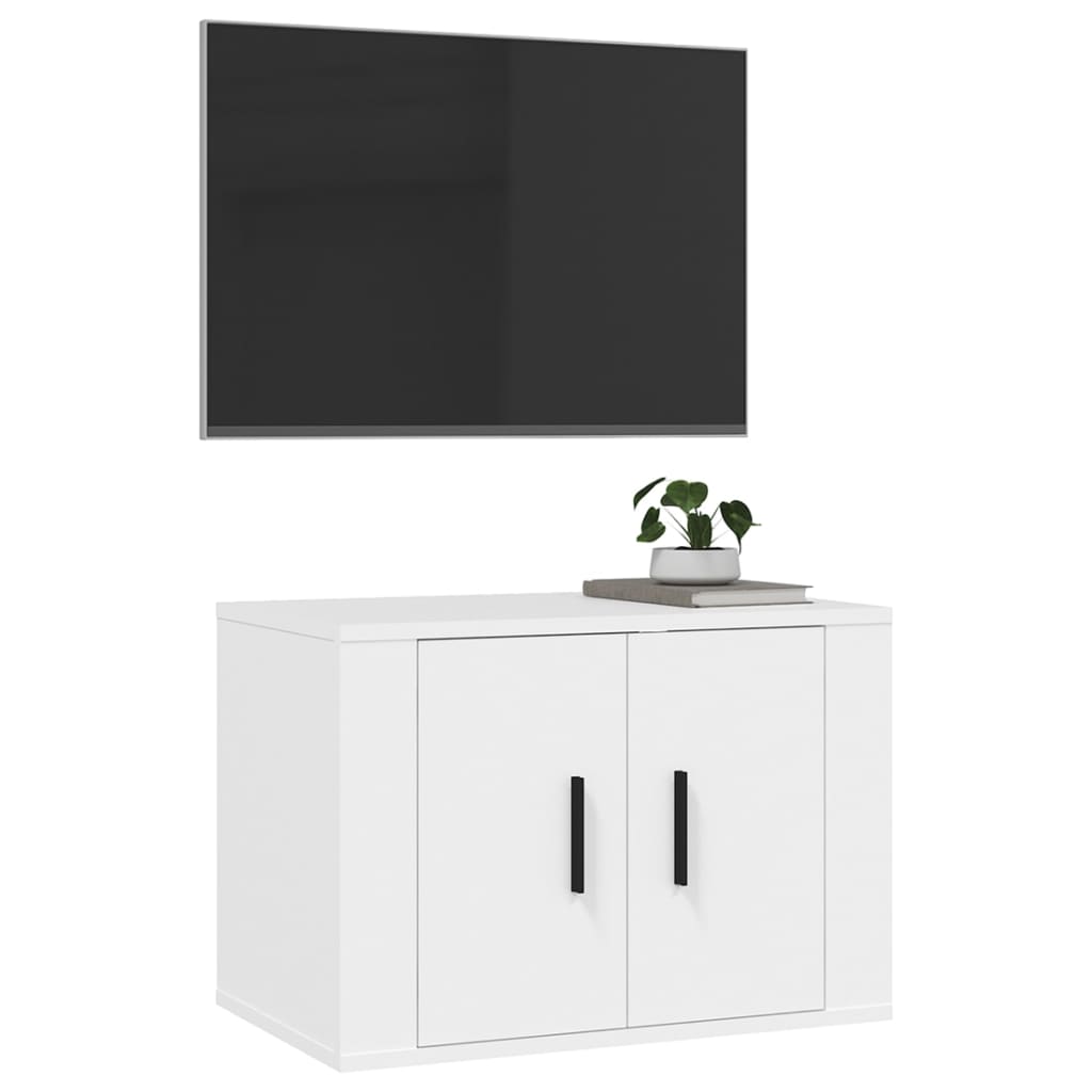 vidaXL Dulap TV cu montaj pe perete, alb, 57x34,5x40 cm