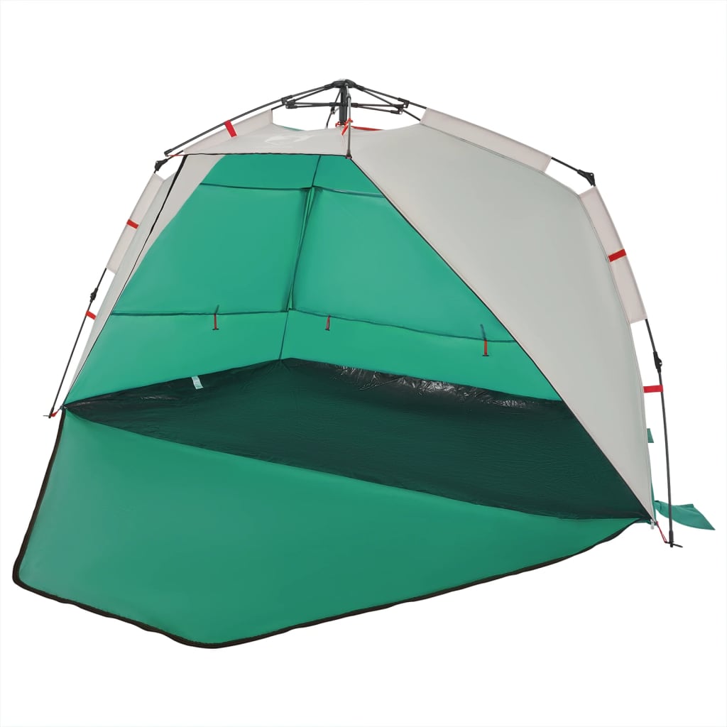 vidaXL Cort camping 3 persoane verde marin impermeabil setare rapidă