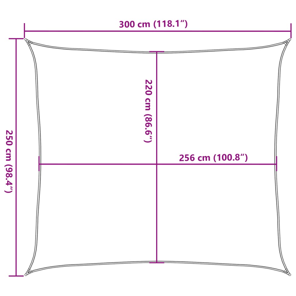 vidaXL Parasolar, nisipiu, 3x2,5 m, 100% poliester Oxford