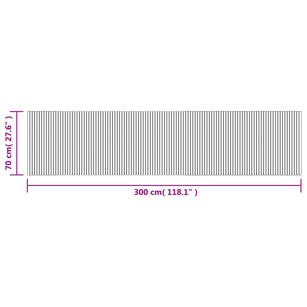 vidaXL Covor dreptunghiular, natural deschis, 70x300 cm, bambus