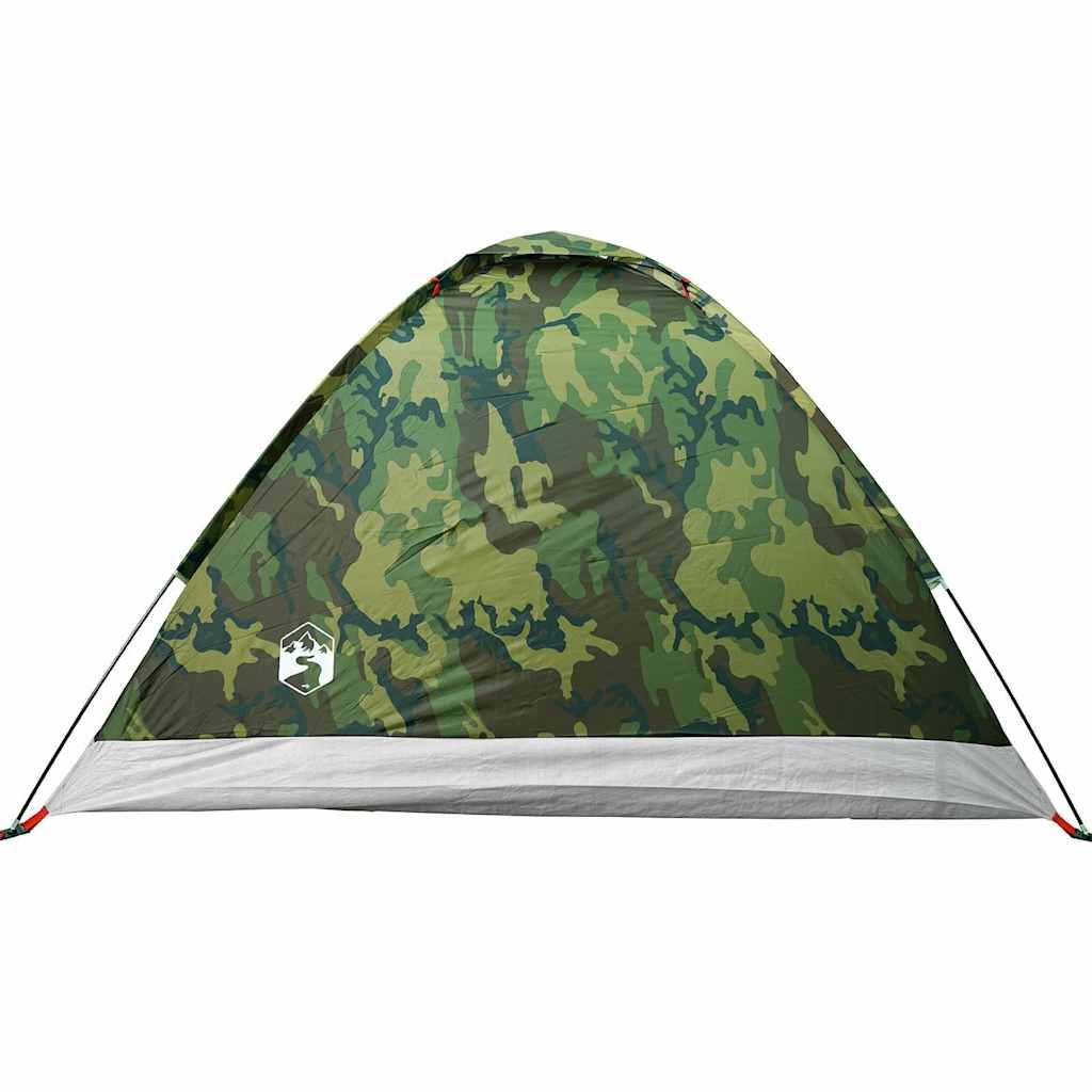 vidaXL Cort de camping cupolă pentru 2 persoane, camuflaj, impermeabil