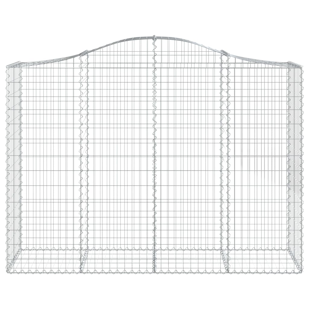 vidaXL Coșuri gabion arcuite 2 buc, 200x50x140/160 cm, fier galvanizat