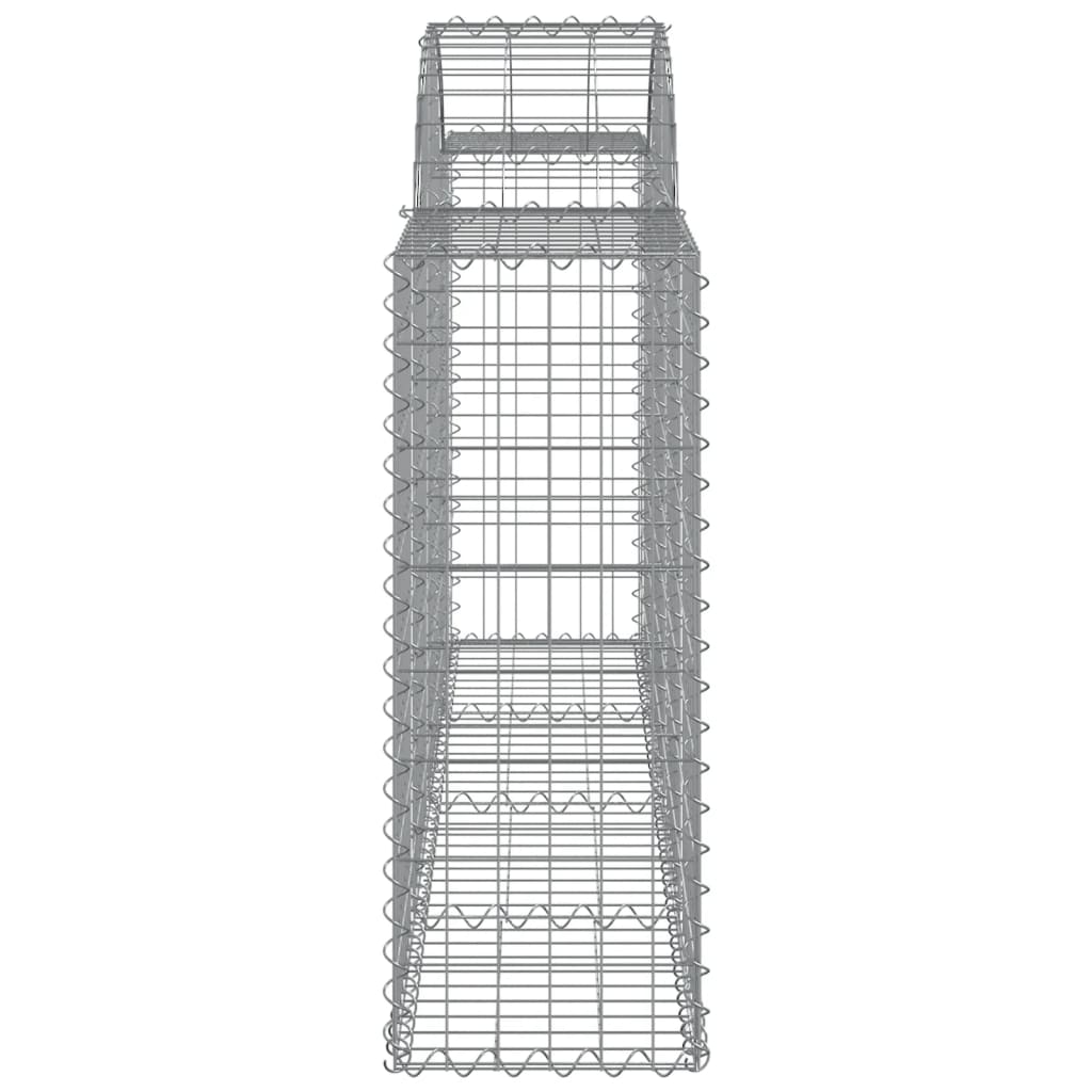 vidaXL Coșuri gabion arcuite 3 buc, 200x30x80/100cm, fier galvanizat