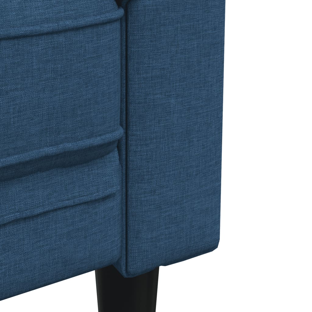 vidaXL Set canapele, 3 piese, albastru, material textil