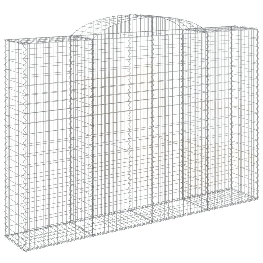 vidaXL Coșuri gabion arcuite 2 buc. 300x50x200/220 cm, fier galvanizat