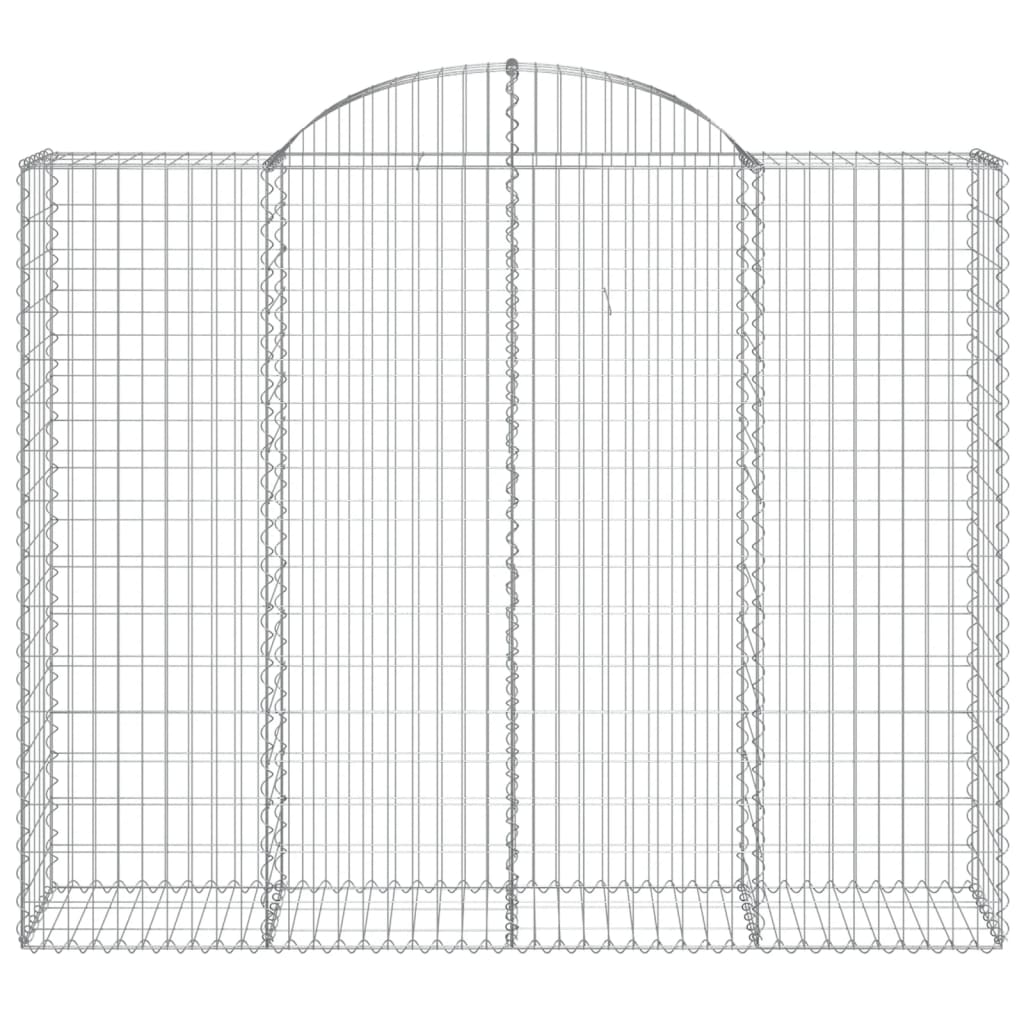 vidaXL Coșuri gabion arcuite 5 buc, 200x50x160/180 cm, fier galvanizat