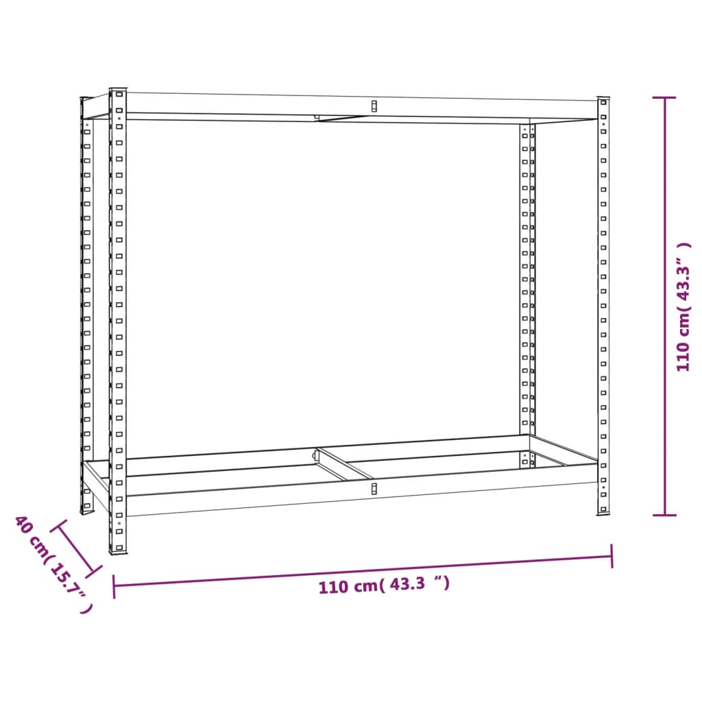 vidaXL Rafturi anvelope 2 niveluri 4 buc. argintiu 110x40x110 cm oțel