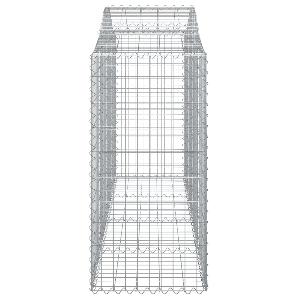 vidaXL Coșuri gabion arcuite 12 buc, 200x50x120/140cm, fier galvanizat