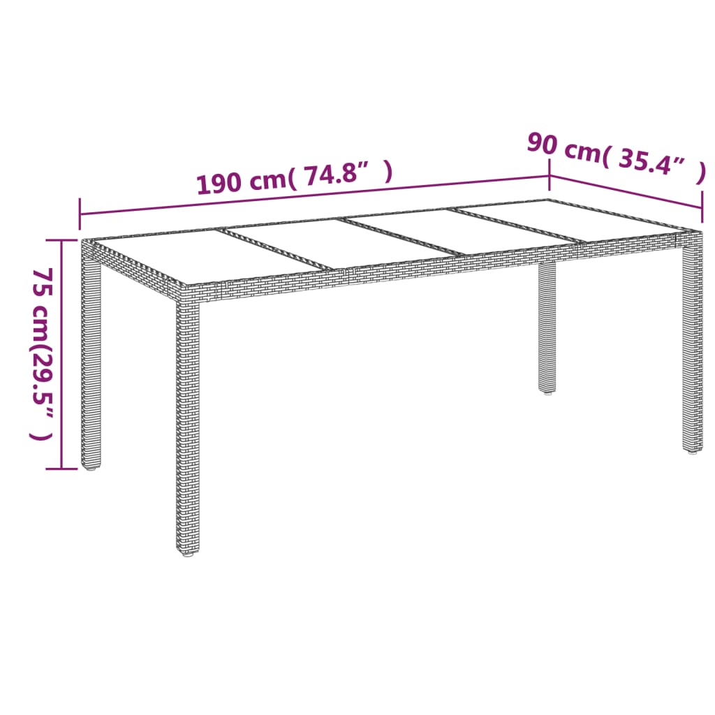 vidaXL Set mobilier de grădină cu perne, 7 piese, gri, poliratan