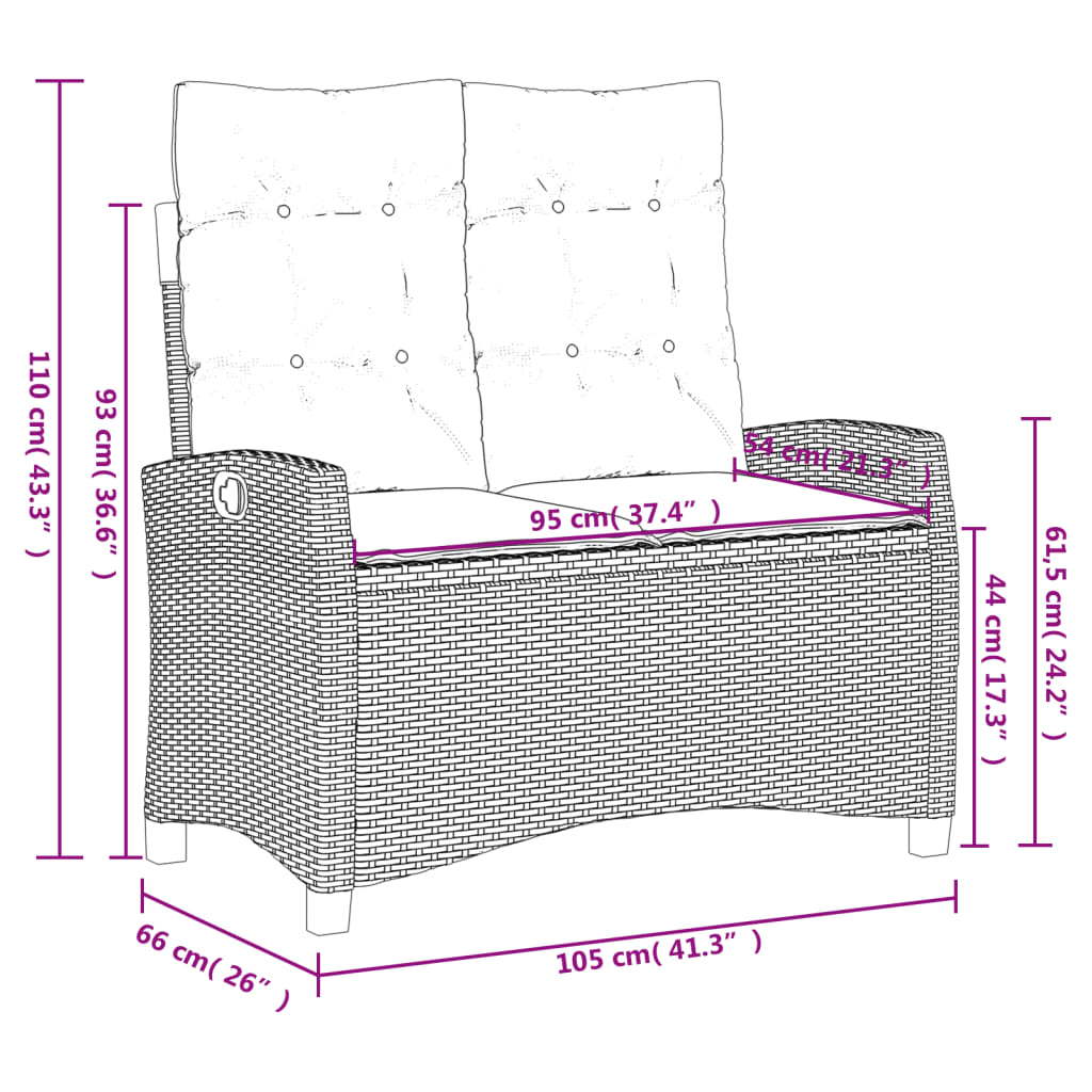 vidaXL Set mobilier de grădină cu perne, 5 piese, negru, poliratan