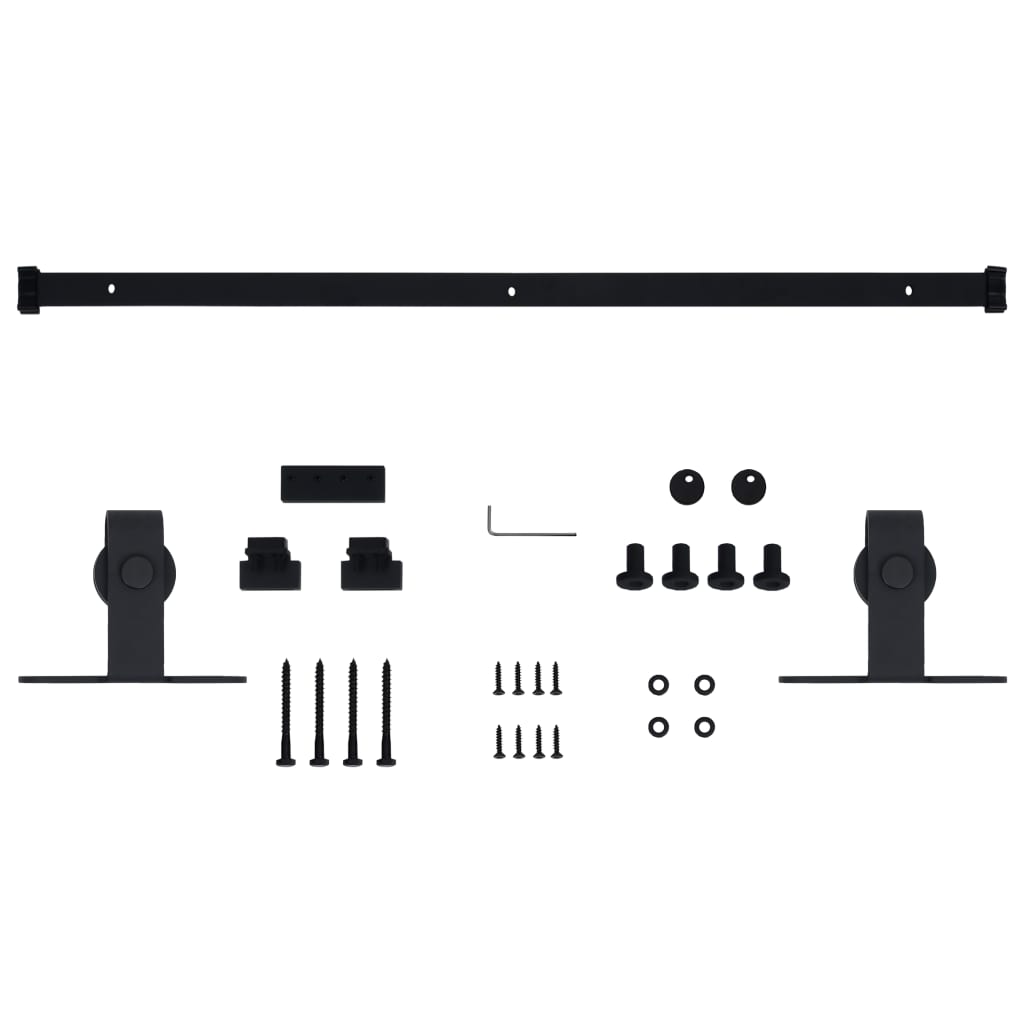 vidaXL Set glisare ușă mini pentru dulap, oțel carbon, 152 cm