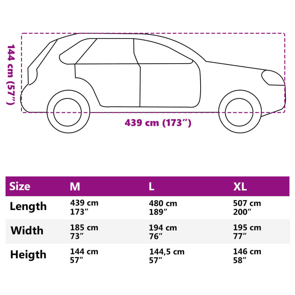 vidaXL Husă auto pentru SUV, curele cu cataramă, complet, argintiu M