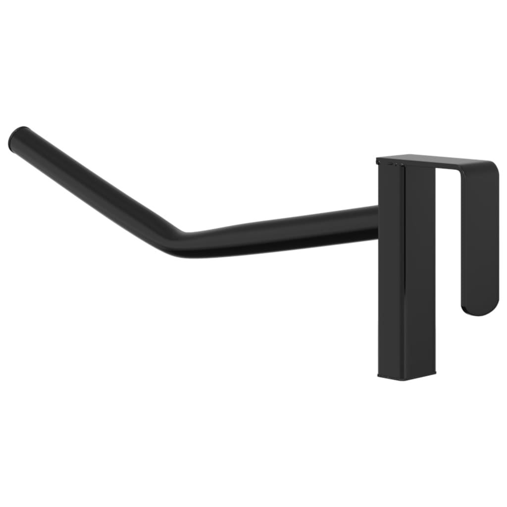 vidaXL Suport șa cu cârlig de căpăstru, negru, fier, portabil, un braț