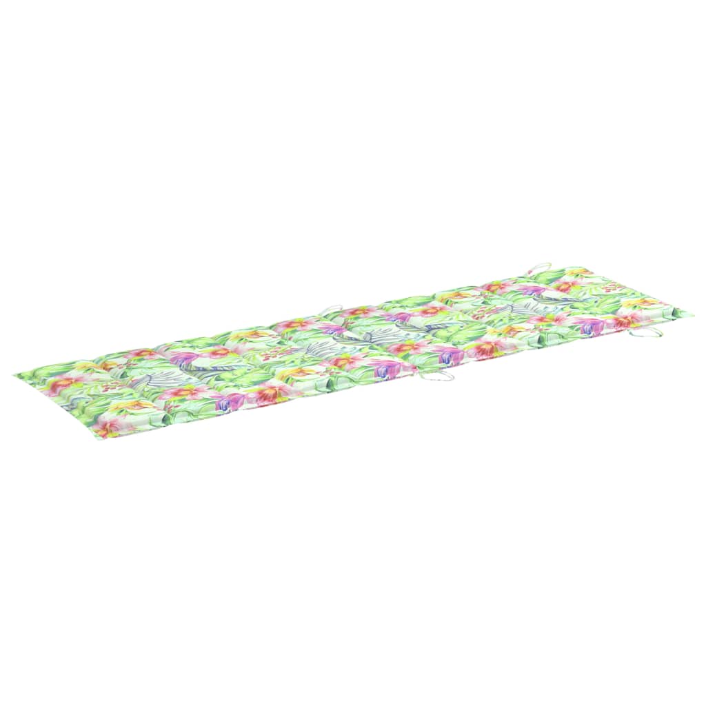 vidaXL Pernă de șezlong, model frunze, 186x58x3 cm, textil oxford