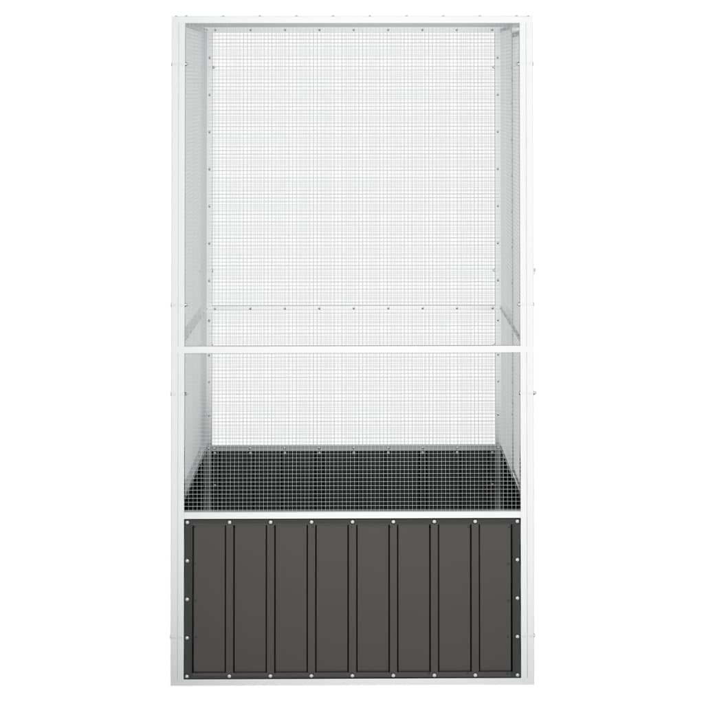 vidaXL Colivie pentru păsări antracit 111x107x211,5 cm oțel galvanizat