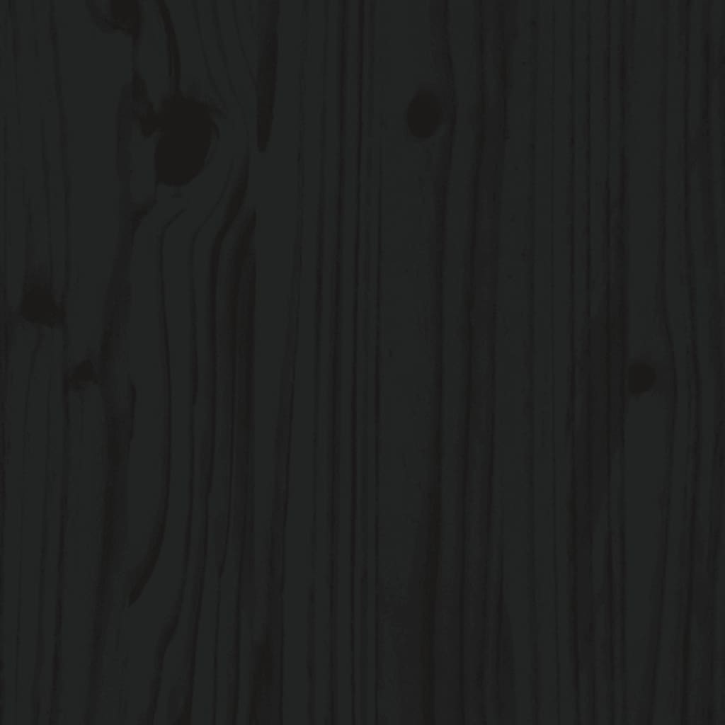 vidaXL Măsuță de grădină, negru, 82,5x82,5x110 cm, lemn masiv de pin