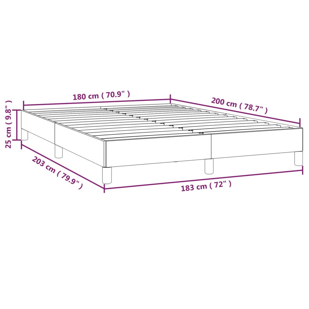 vidaXL Cadru de pat, maro, 180x200 cm, piele ecologică