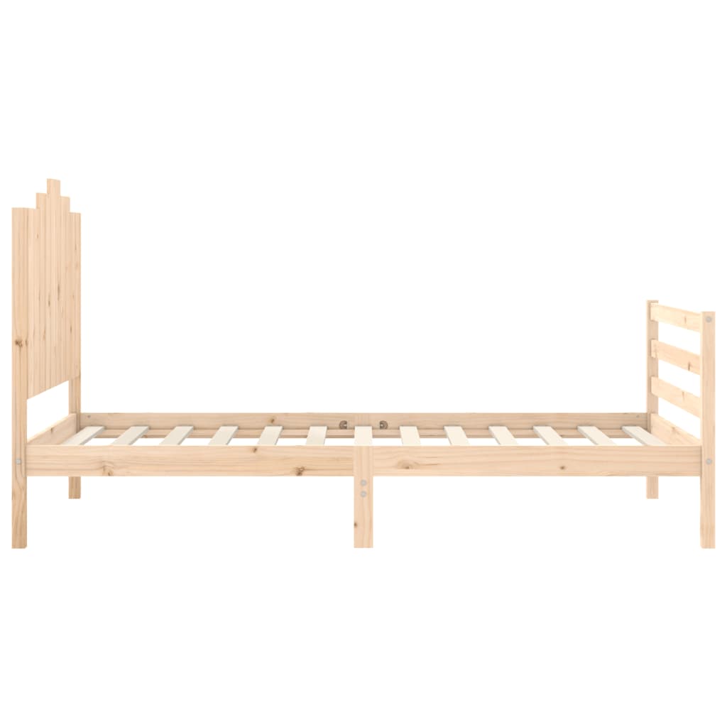 vidaXL Cadru de pat cu tăblie, 100x200 cm, lemn masiv