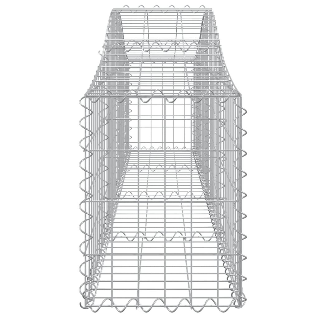 vidaXL Coșuri gabion arcuite 12 buc, 200x30x40/60 cm, fier galvanizat