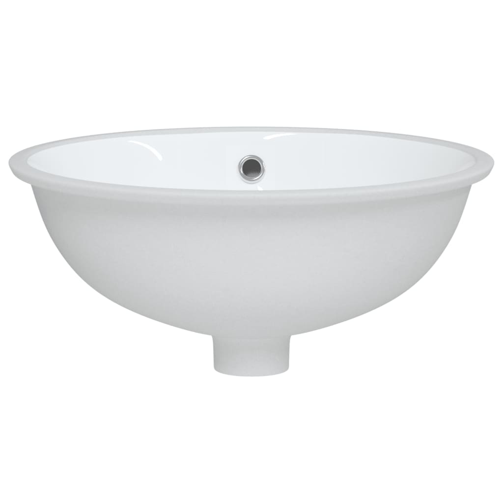 vidaXL Chiuvetă de baie albă 43x35x19 cm, ovală, ceramică