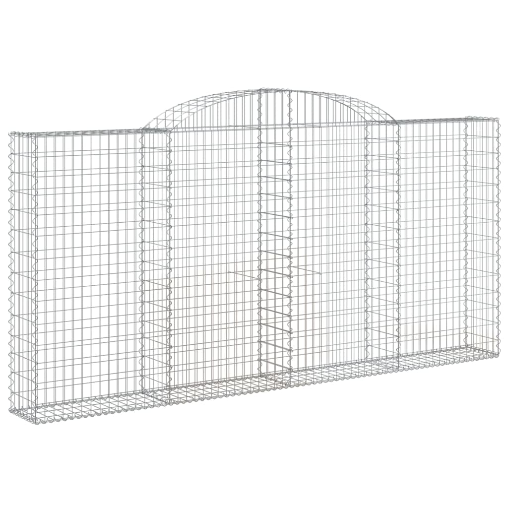 vidaXL Coș gabion arcuit, 300x30x140/160 cm, fier galvanizat