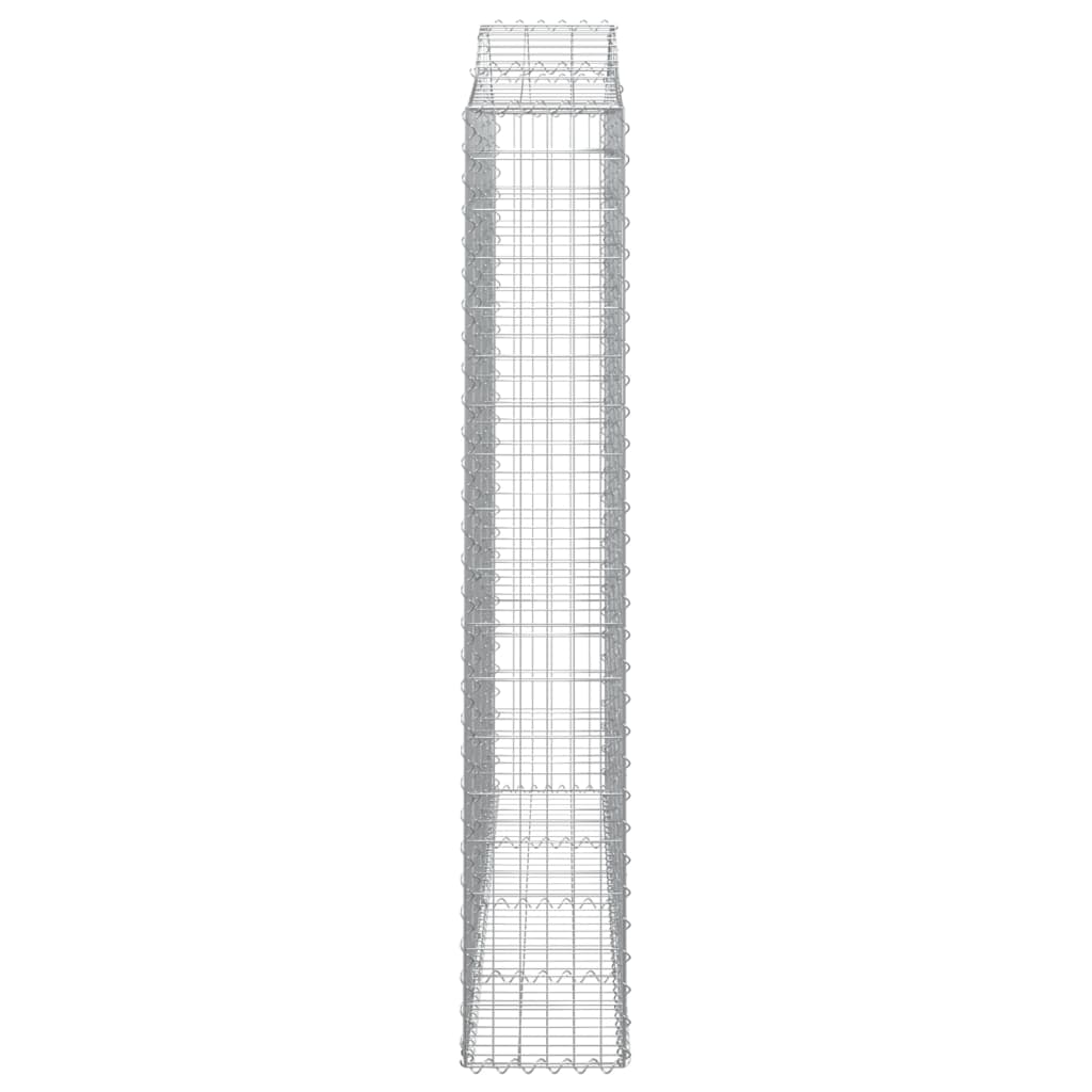 vidaXL Coșuri gabion arcuite 15 buc, 200x30x180/200cm, fier galvanizat