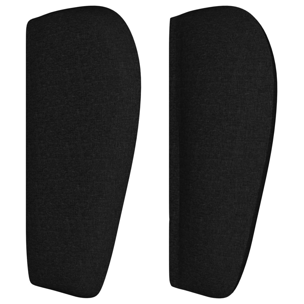 vidaXL Tăblie de pat cu aripioare negru 83x23x78/88 cm material textil