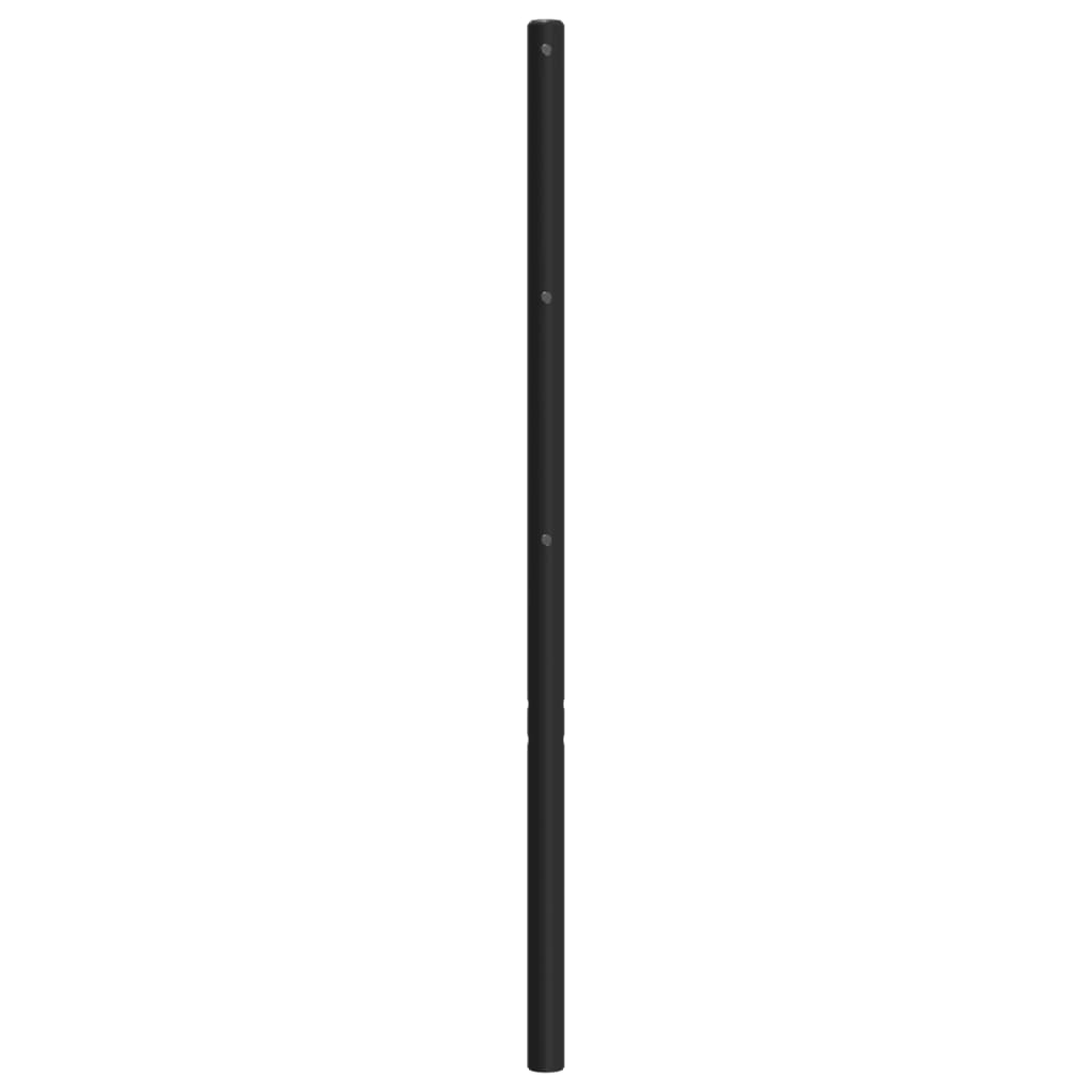 vidaXL Tăblie de pat metalică, negru, 160 cm