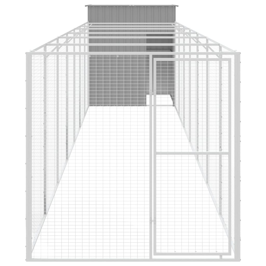 vidaXL Cușcă de câine & țarc gri deschis 165x863x181cm oțel galvanizat