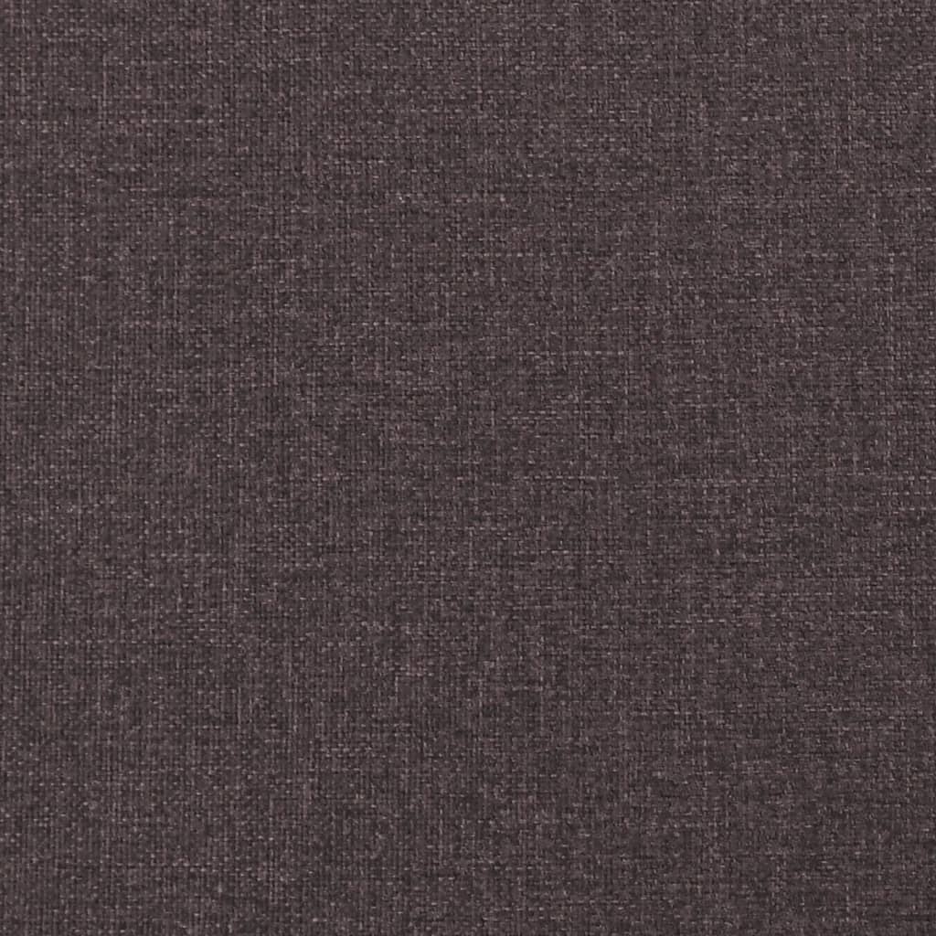 vidaXL Pat continental cu saltea, maro închis, 140x200 cm, textil