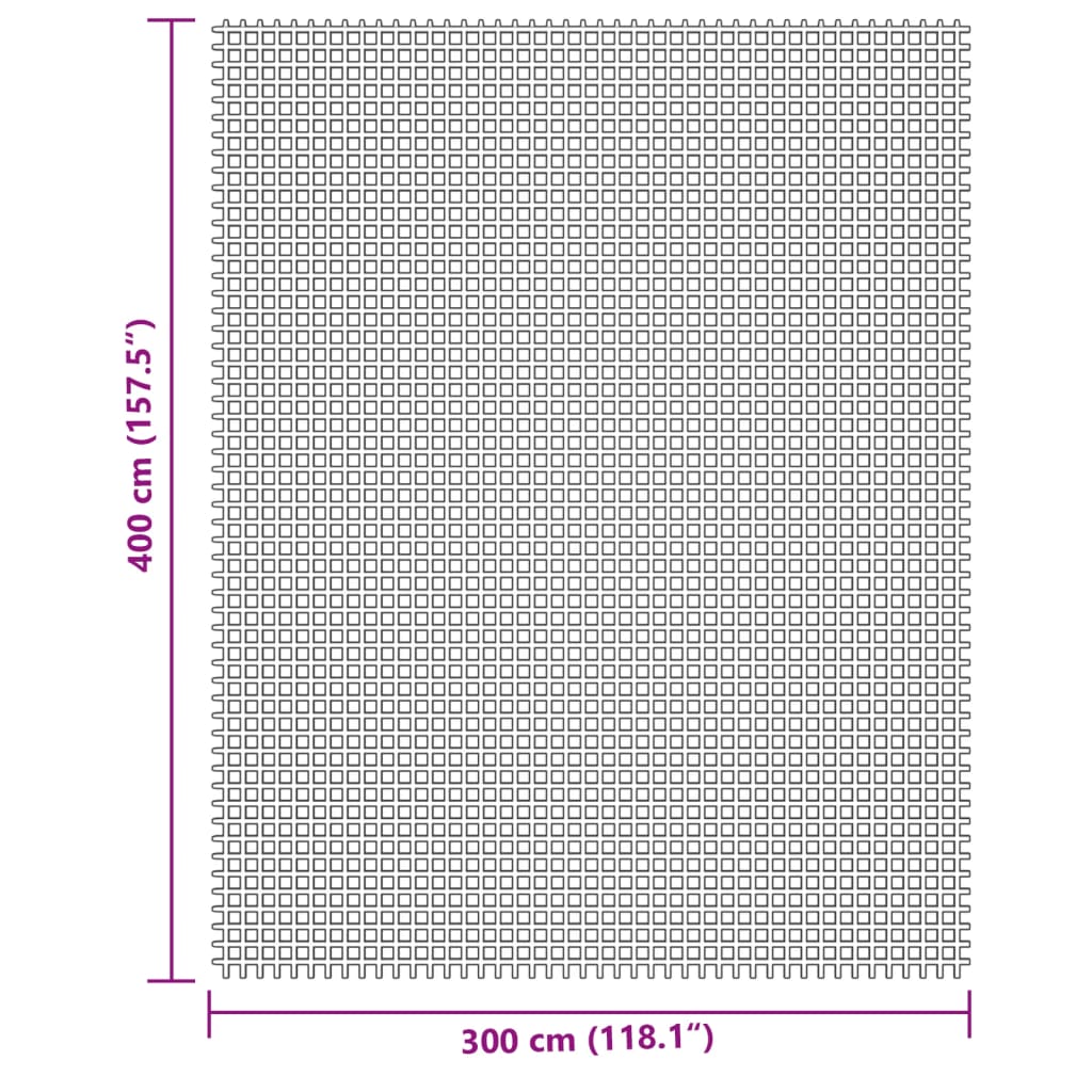 vidaXL Covoraș de camping, crem, 4x3 m