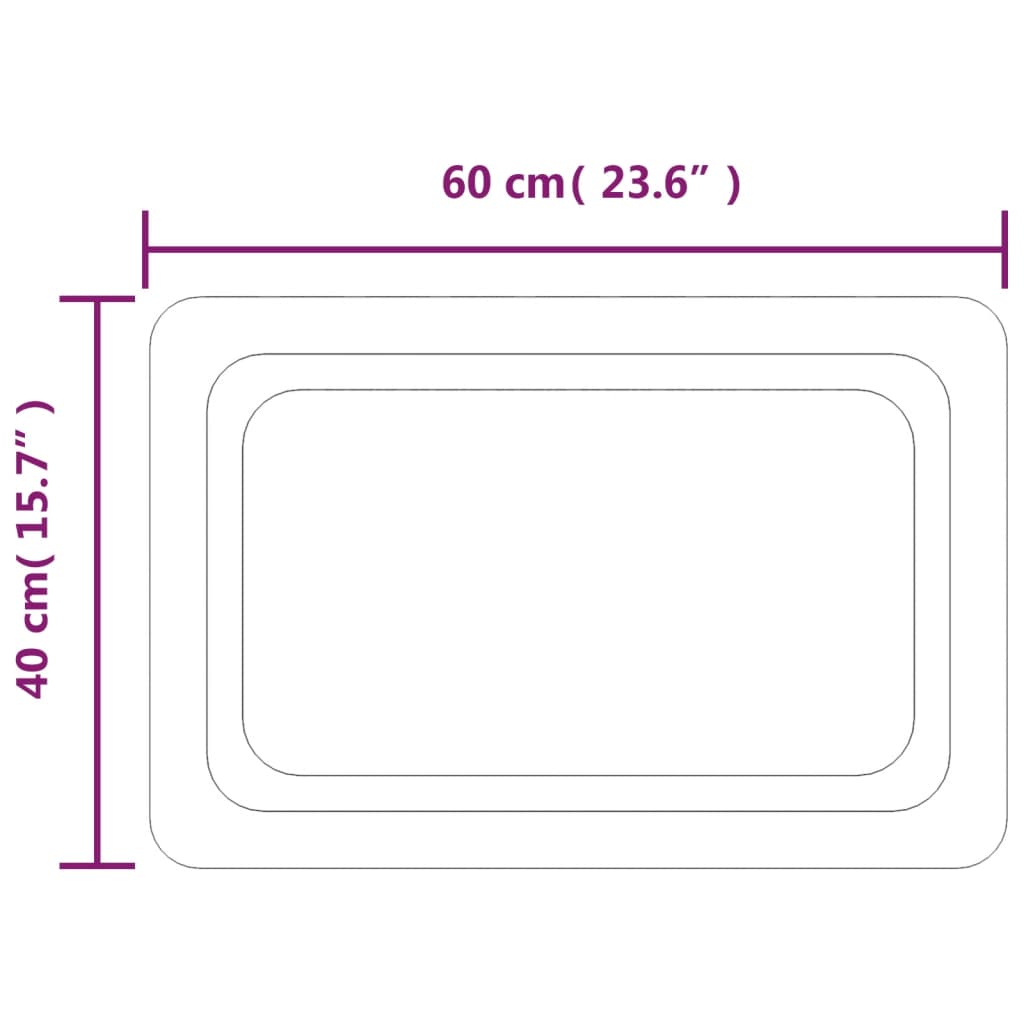 vidaXL Oglinda de baie cu LED, 40x60 cm