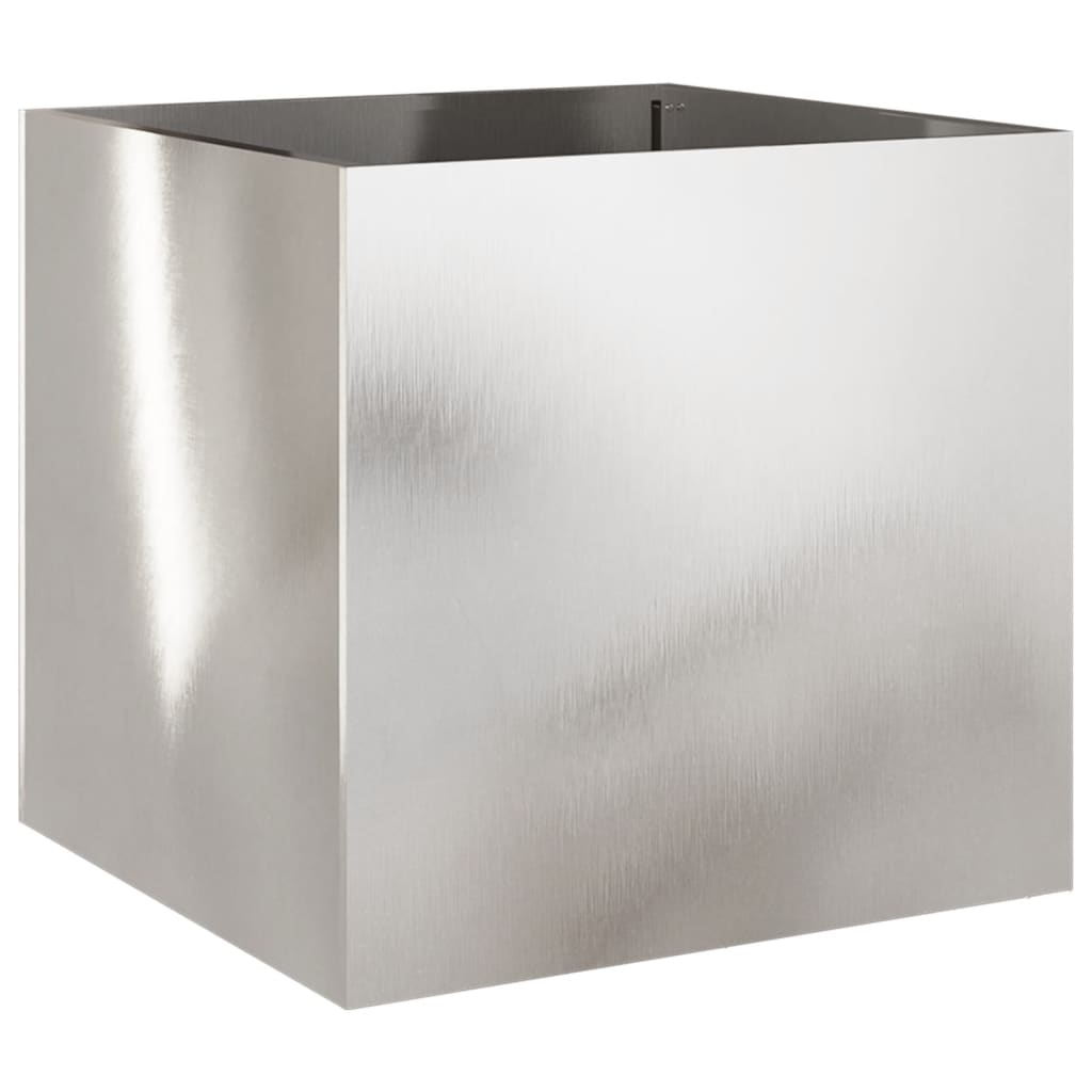 vidaXL Jardinieră, argintiu, 49x47x46 cm, oțel inoxidabil