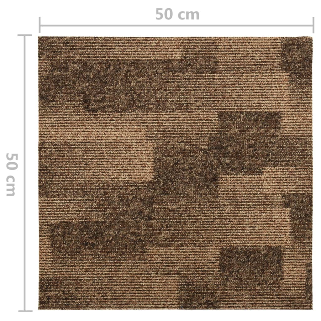 vidaXL Dale mochetă pentru podea, 20 buc., maro, 5 m²