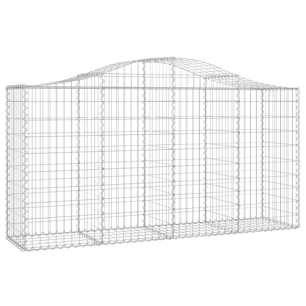 vidaXL Coșuri gabion arcuite 4 buc, 200x50x100/120 cm fier galvanizat