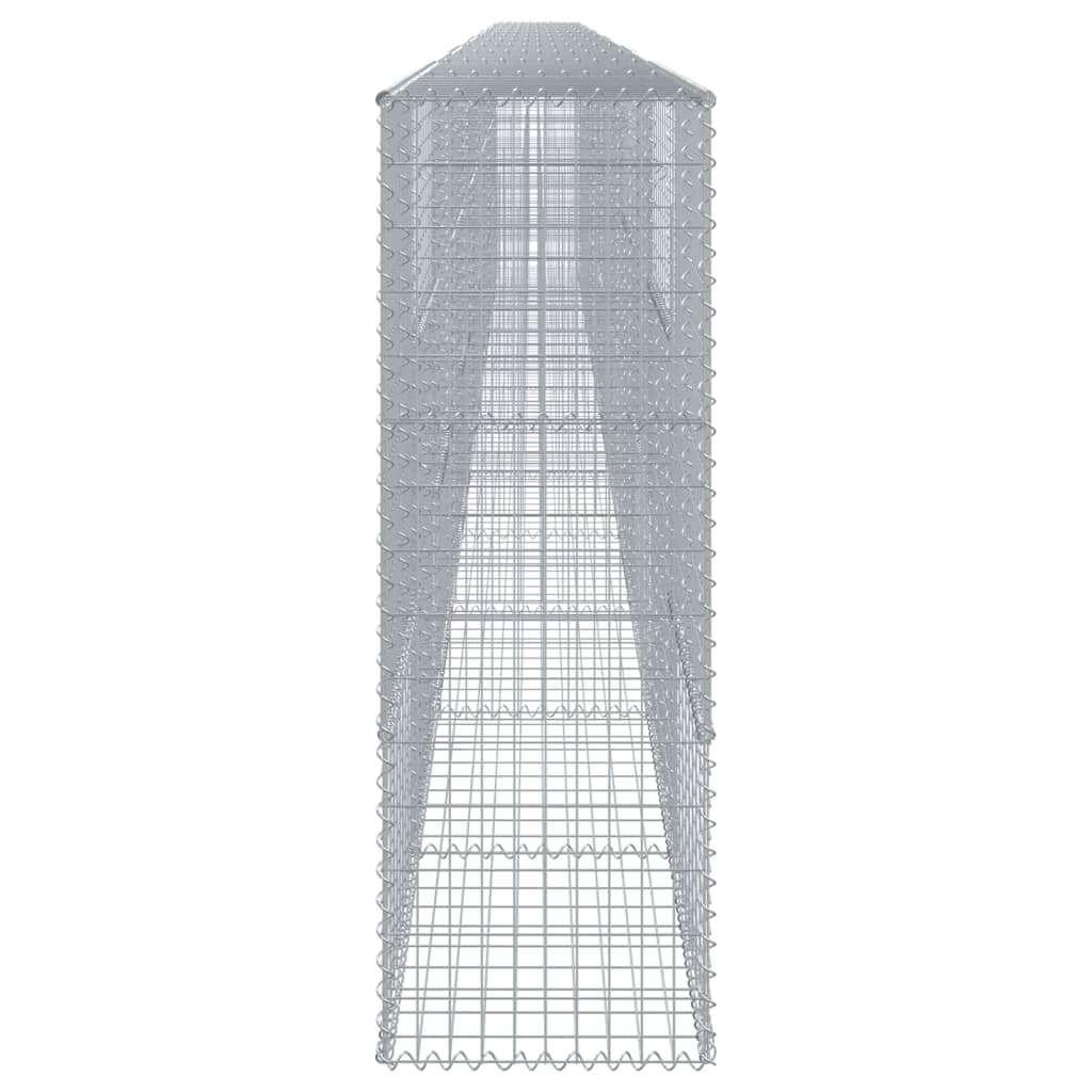 vidaXL Coș gabion cu capac, 1200x50x150 cm, fier galvanizat