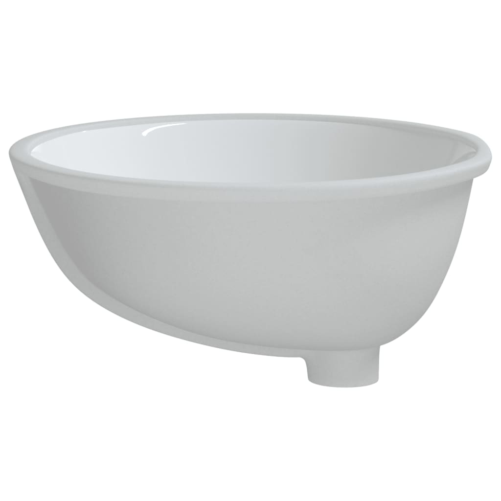 vidaXL Chiuvetă de baie albă 49x40,5x21 cm, ovală, ceramică