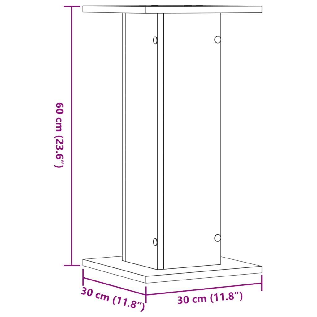 vidaXL Suporturi de plante 2 buc. stejar maro 30x30x60cm lemn compozit