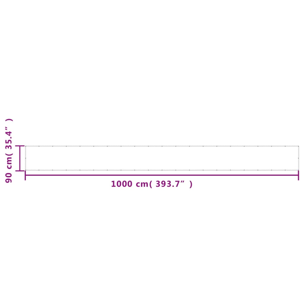 vidaXL Paravan de balcon, nisipiu, 90x1000 cm, 100% poliester oxford