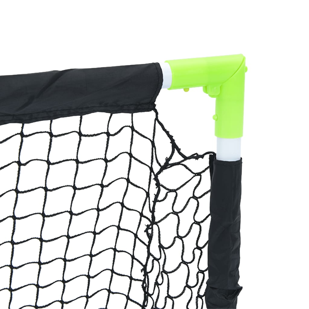vidaXL Poartă de fotbal pentru copii, pliabilă, negru, 90x64x64 cm