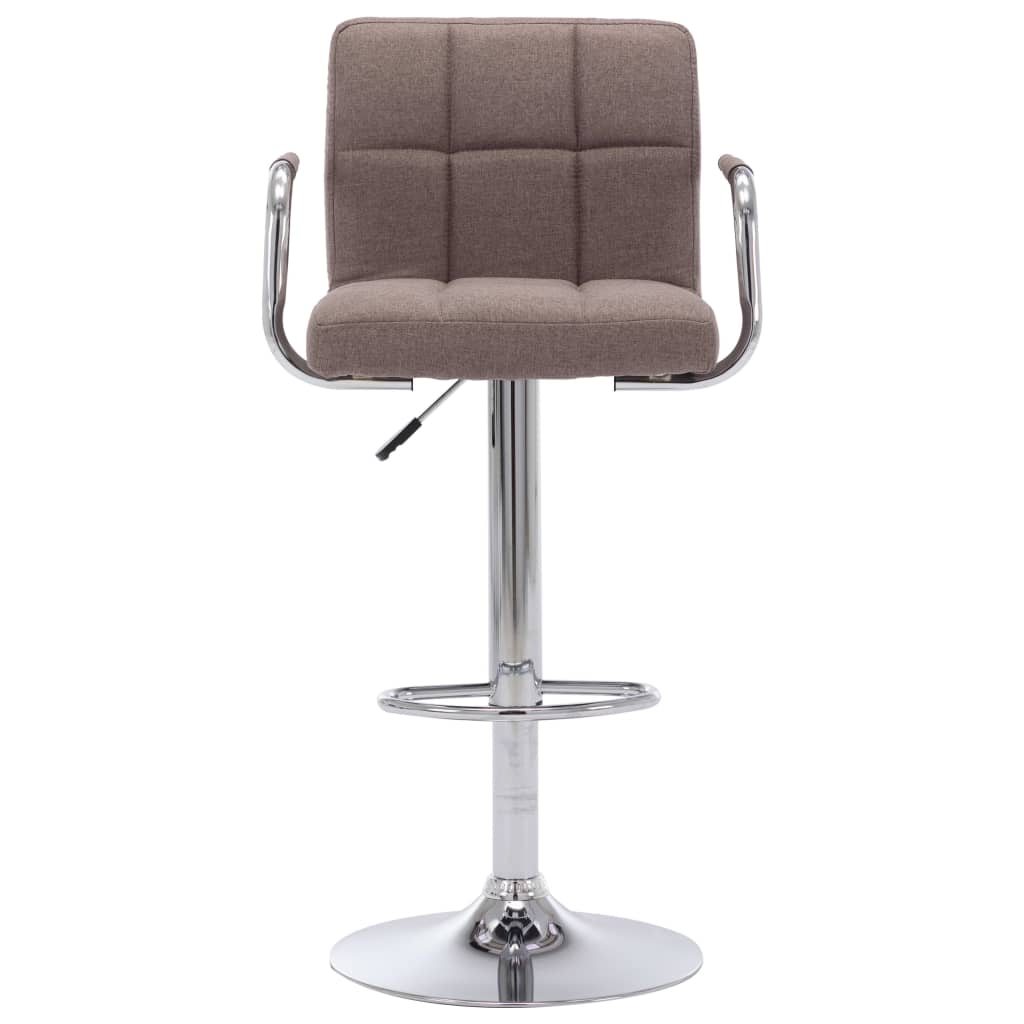 283418 vidaXL Bar Stool Taupe Fabric