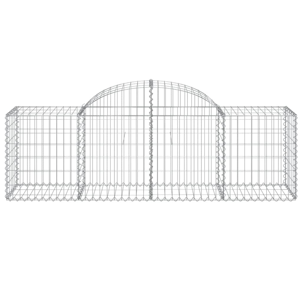 vidaXL Coșuri gabion arcuite 5 buc, 200x50x60/80 cm, fier galvanizat