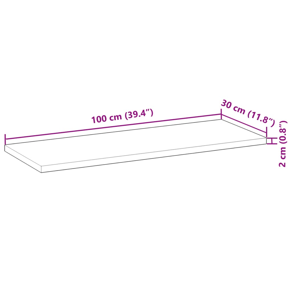 vidaXL Raft plutitor, 100x30x2 cm, lemn masiv de acacia netratat